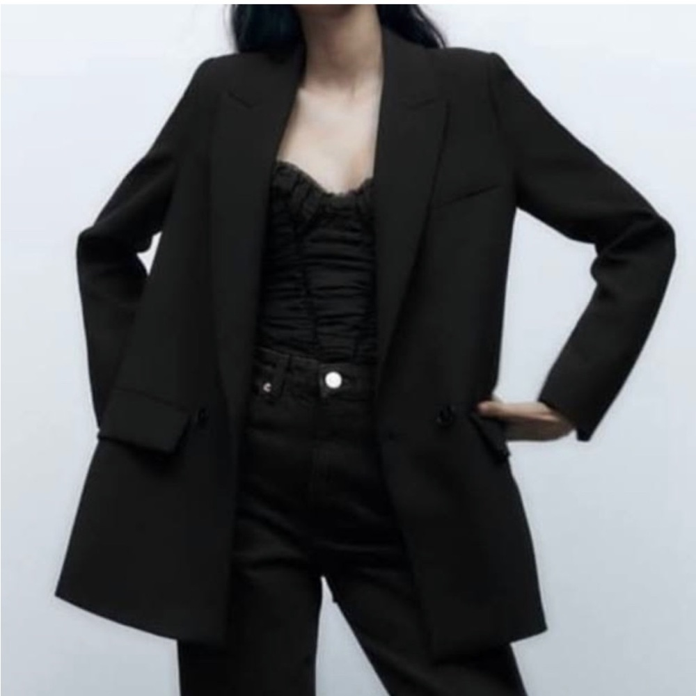 Rachel Zoe Oversized Black Blazer XS